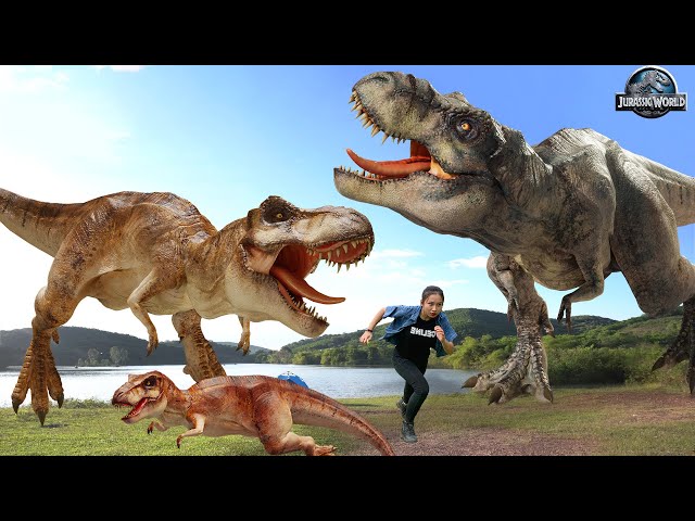 Last Blockbuster T-rex Chase All Parts | Jurassic Park Fan Made Movie | Dinosaur Video