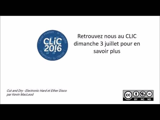 CLIC2016 - Atelier technique - Canvas