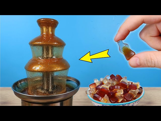 What if you throw Cola jelly candies into the Chocolate Fountain?