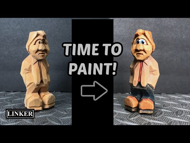 How to Paint and Finish the Little Man Woodcarving