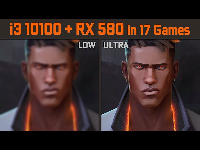 Core i3 10100 + RX 580 8GB【Gameplay, Test in 17 Games + Low vs Ultra】
