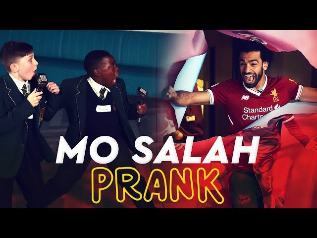 Mo Salah bursts through wall to surprise kids | KOP KIDS PRANK