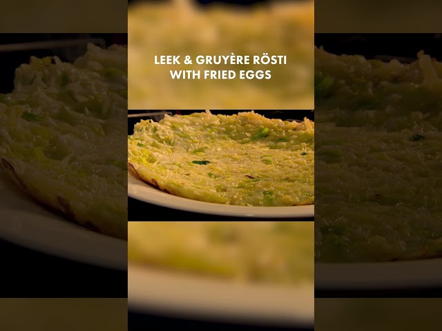 Leek & Gruyère rösti with fried eggs #shorts