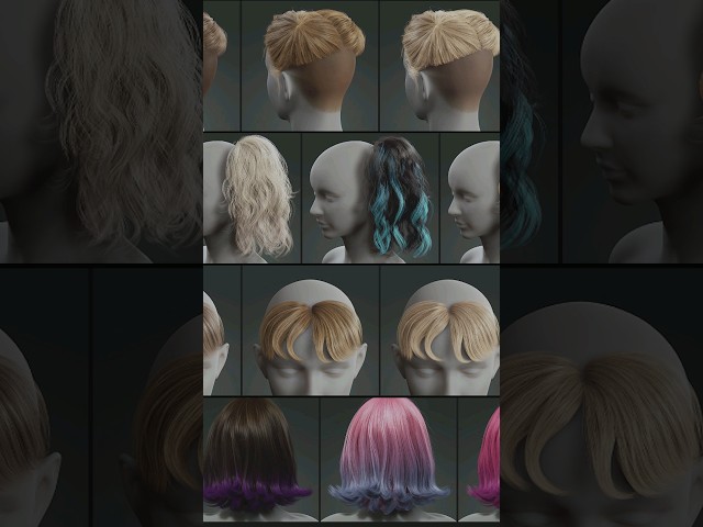 Create 100 3D Hairstyle in One DAY? Hair Builder 2 - eGirl | Character Creator