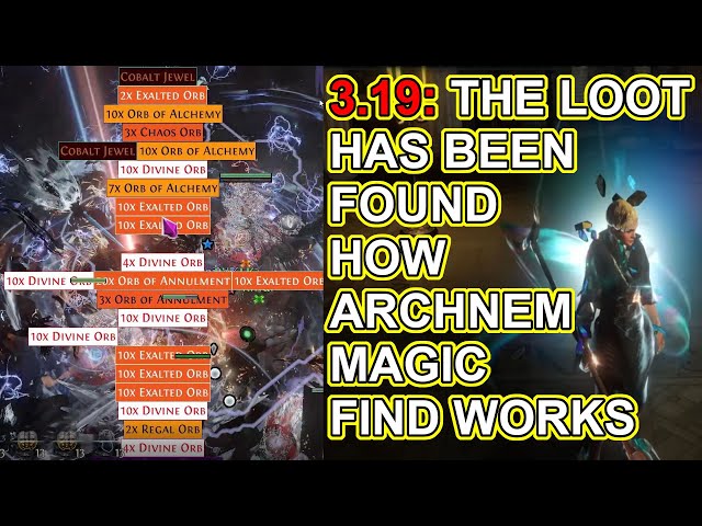 POE 3.19 - The Loot Has Been Found - Archnemesis Magic Finding - Path of Exile Lake Of Kalandra