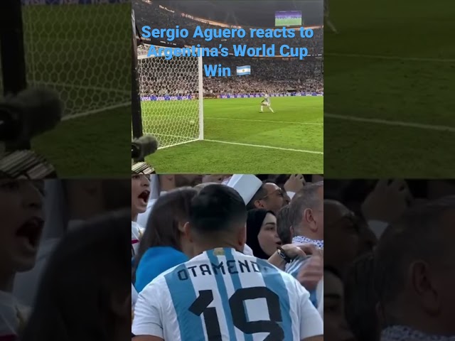 Sergio Aguero was euphoric after Argentina won the World Cup. |#argentina #worldcup #soccer #futbol