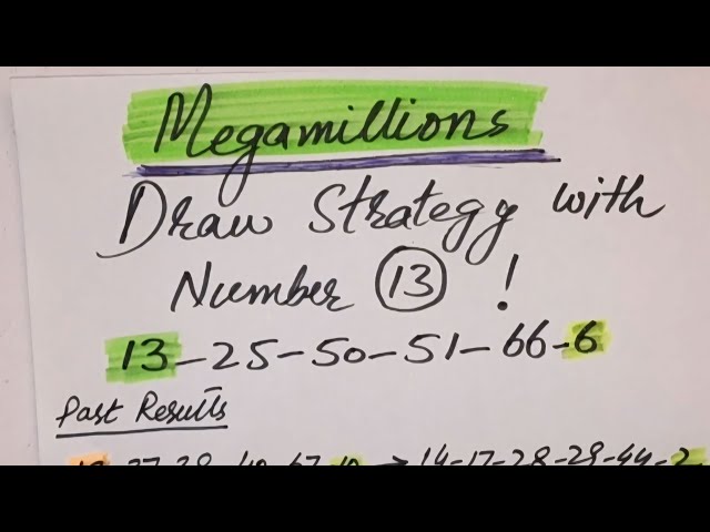 Powerful Strategy With 13 Number For Megamillions !