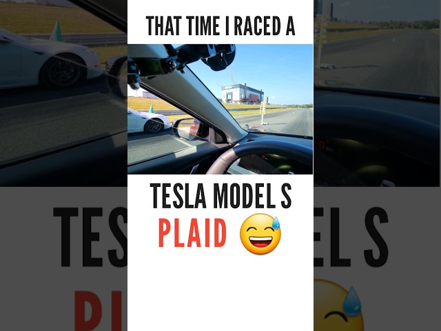 Drag Racing a Tesla Model S PLAID 😅 #shorts