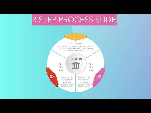 #079 Keynote Magic Move Animate 3 Step Process Slide Keynote Tutorial Principle #StayHome #WithMe