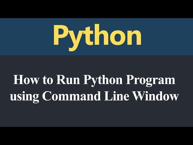 How to run Python Program using Command Line Window (Hindi)