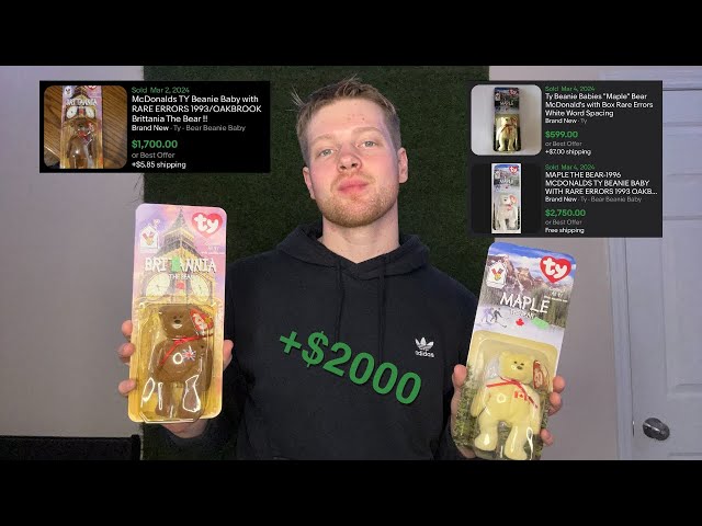 I found a $2000 Beanie Baby Bear's at the thrift Store! (Super Rare Find) Thrift with me vlog