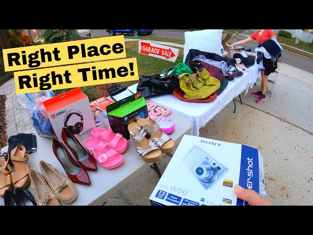 We Scooped ALL The HIGH END Brands At This LUXURY Garage Sale!