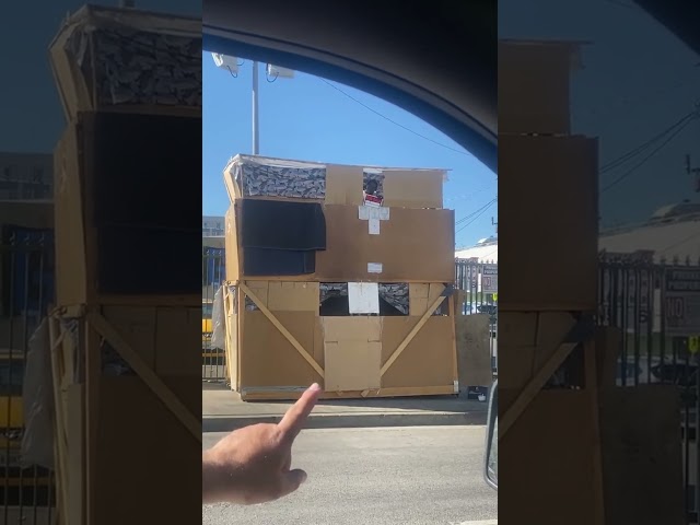 Homeless Man Builds Cardboard Mansion