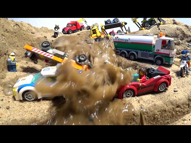 LEGO DAM BREACH VIDEOS PART 9 - LEGO CITY SETS WATER COLLAPSE
