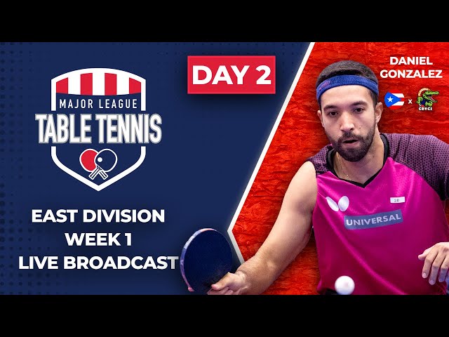 Major League Table Tennis Week 1 Live Stream | East Division Day 2