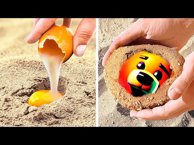 I found FNaF on the Beach! Survival Hacks in Real Life 🍭