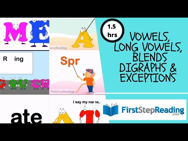 Long Vowels, Vowels, Digraphs, Exceptions, Blends Kindergarten, First Grade, @FirstStepReading