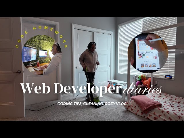 Cozy Day in the Life of a Web Developer | Homework and Coding Tips