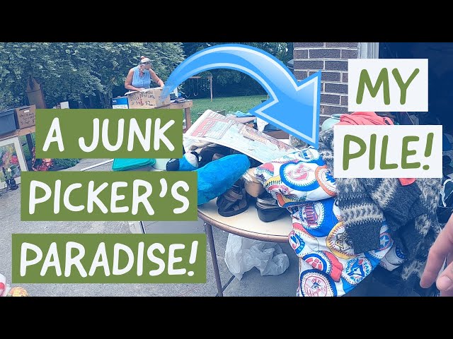 THIS YARD SALE WAS A JUNK PICKER'S PARADISE! | Garage Sale SHOP WITH ME to Sell on Ebay & Poshmark!