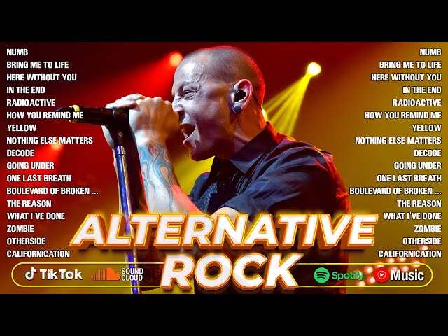 Evanescence, Coldplay, Linkin park, Creed, AudioSlave, Hinder, Nickelback 💥💥 90's Alternative Rock
