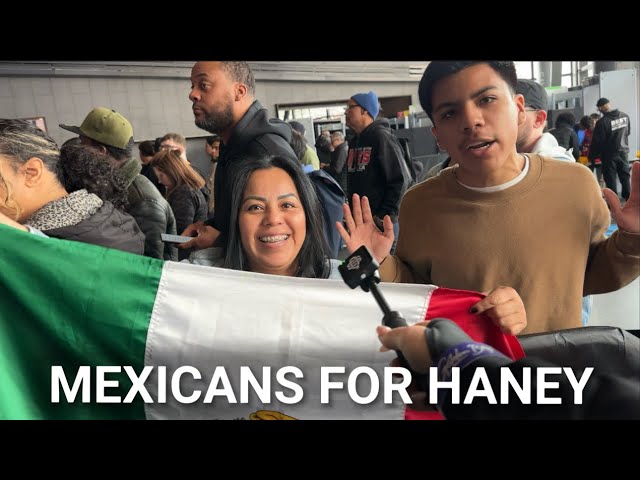 “MEXICANS FOR HANEY”🇲🇽 BOXING FANS SHOW UP TO CEREMONIAL WEIGH IN TO SUPPORT DEVIN AND RYAN GARCIA