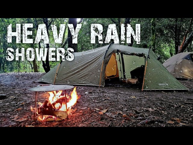 Tent camping in heavy rain showers - The Oex Coyote lll Tent