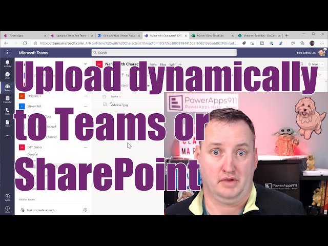 Power Apps Dynamic Uploads for Teams or SharePoint via Flow 🤩