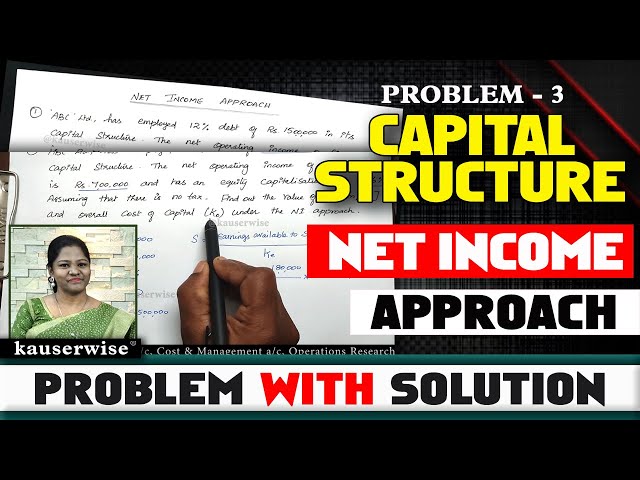 Capital Structure | Net Income Approach | Financial Management | Solved Problem | Kauserwise