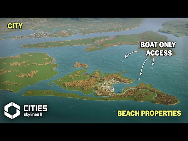 Remote "Beach" Properties on a distant island | Cities Skylines 2