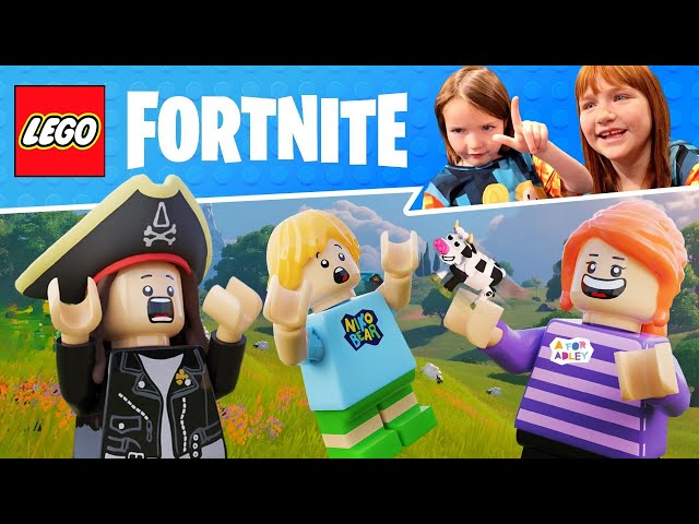 LEGO FORTNiTE with Adley & Niko!!  DAY 1 of Family Survival - Finding Secrets we Learn how to Build