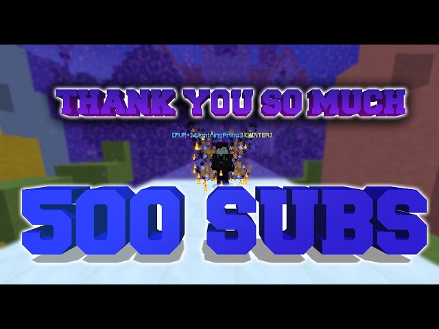 Thank you so much for 500 subscribers