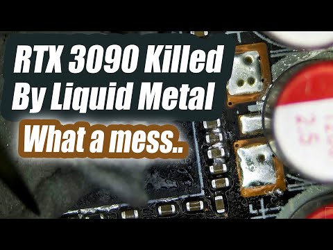 RTX 3090 Graphics card Blew out after using Liquid Metal. A frustrating video to watch