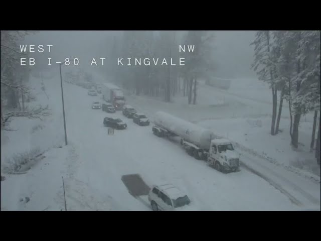 'Could be hours': I-80, Hwy. 50 traffic turning around to spin outs, crashes in Sierra