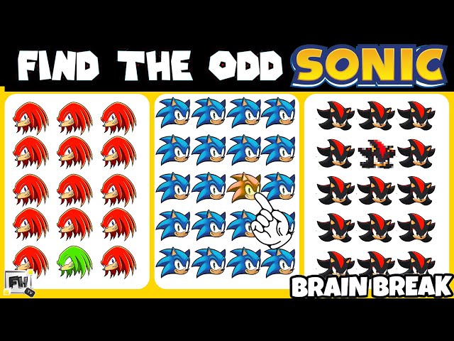 Can YOU Find the Odd One Out? Super Sonic Edition 🔵 | Kids  Brain Break