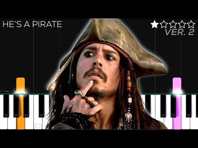 Pirates of the Caribbean - HE’S A PIRATE | EASY Piano Tutorial