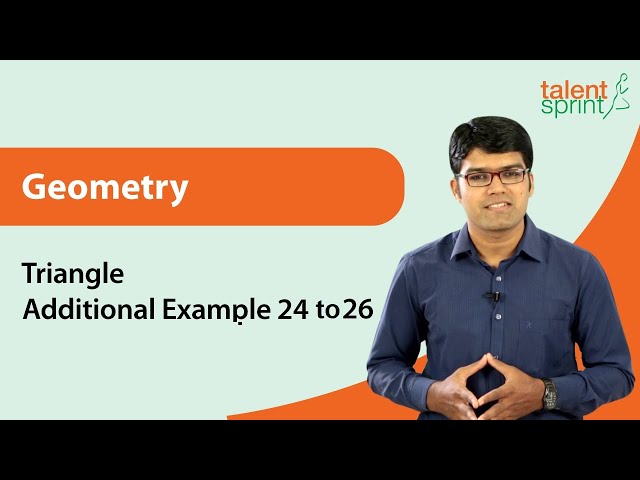 Practice Questions on Triangle|Additional Example 24 to 26 |Triangle |Geometry|Quantitative Aptitude