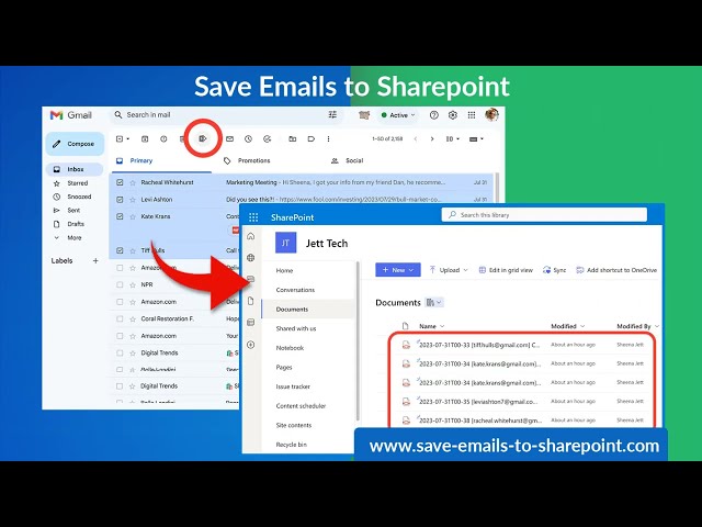 Save emails to Sharepoint
