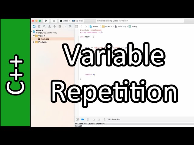 Variable Repetition - C++ Programming Tutorial #4 (PC / Mac 2015)