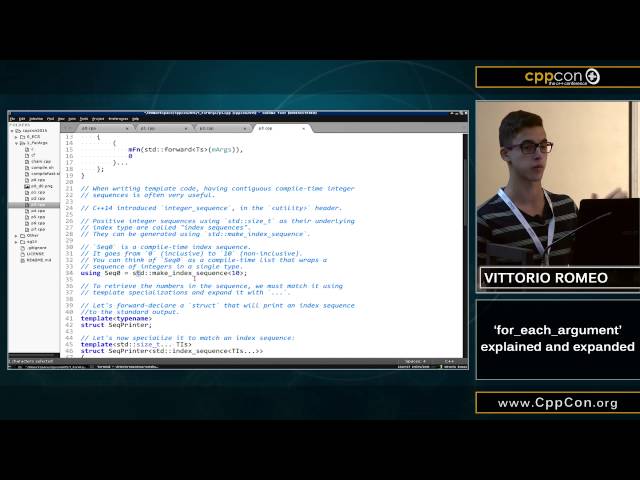 CppCon 2015: Vittorio Romeo “`for_each_argument` explained and expanded"