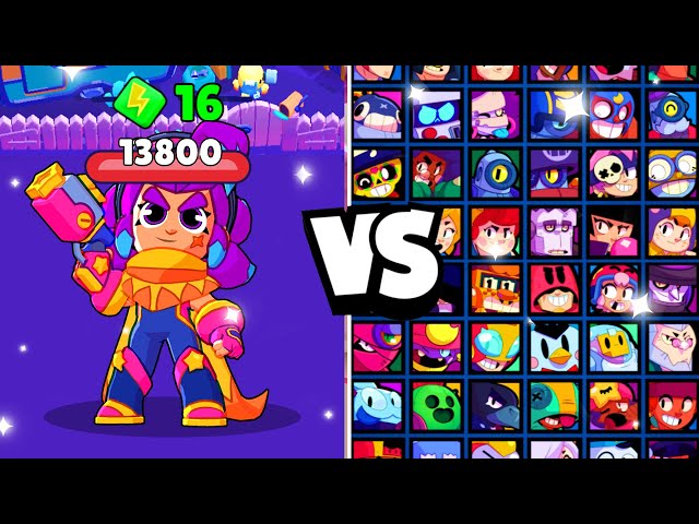 SQUAD BUSTER SHELLY vs ALL BRAWLERS! With 16 POWER-UPs! | Brawl Stars