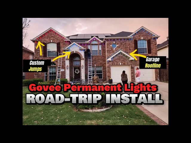 Govee Outdoor Permanent Lights (First Road-trip Install) Watch Till the End @GOVEE #howto #fyp