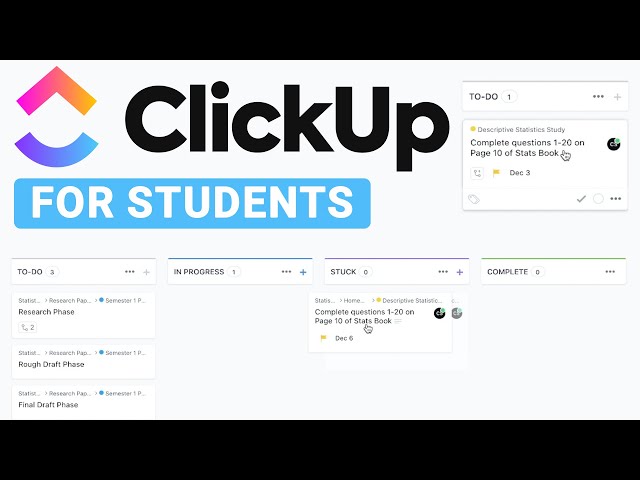 ClickUp Tutorial: How to Organize Your School Work Using ClickUp for 2022!