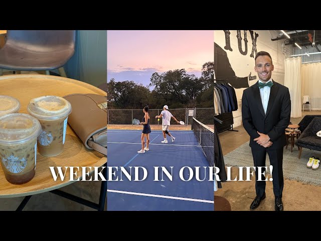 Weekend in our life! Wedding suit shopping, gender reveal party, & pickleball!