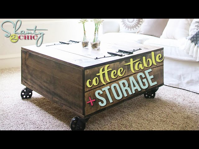 DIY Coffee Table with Storage | Shanty2Chic