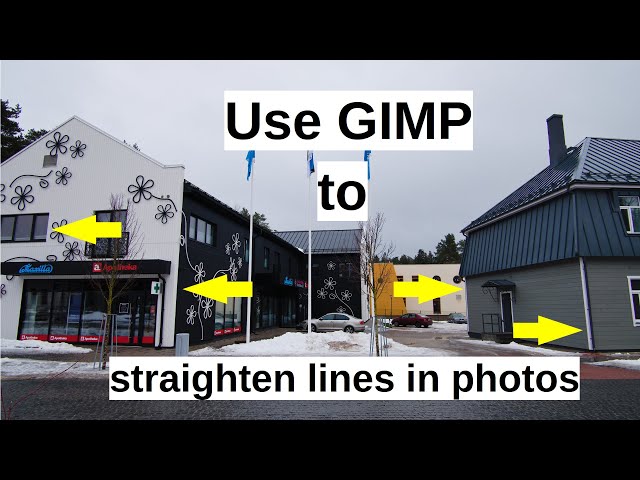 Using GIMP to quickly straighten lines in photos - quick tutorial