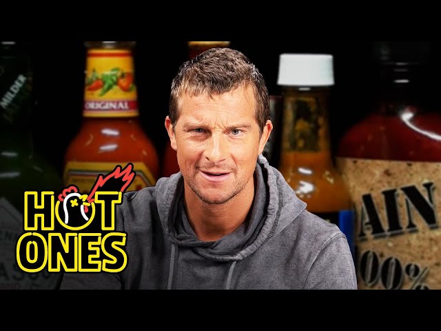 Bear Grylls Battles For Survival Against Spicy Wings | Hot Ones