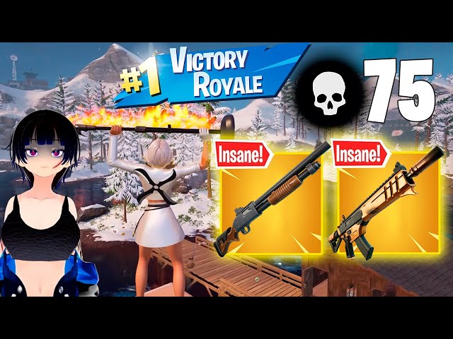 75 Elimination Solo vs Squads Wins | Girl Play Fortnite Chapter 5 Gameplay Season 2