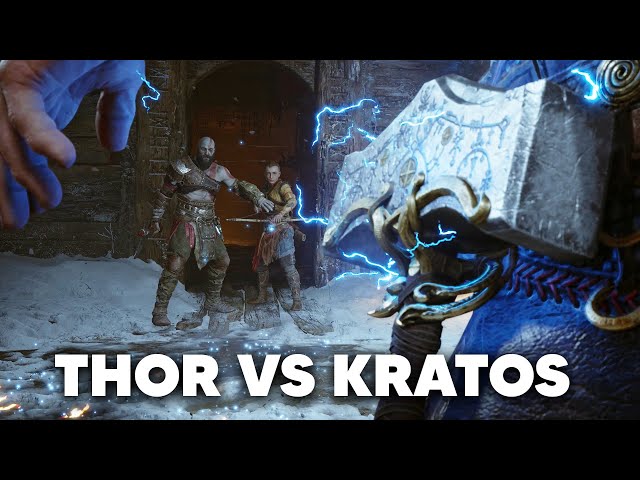 God of War Ragnarök - THOR VS KRATOS (Full Fight)