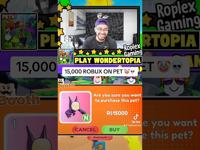 Imagine spending 15k robux on a pixel pet 💀🤡 #roblox #wondertopia #roplex