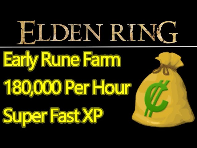 Elden Ring Rune farm, early game 180,000 runes per hour, level up FAST